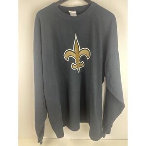 NFL New Orleans Saints Shirt Mens 3xl Long Sleeve‎ Black Football